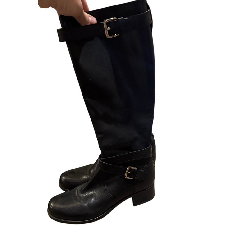 Prada Black Leather Moto Riding Boots – Women’s Size 38 (US 7.5) - Picture 6 of 13